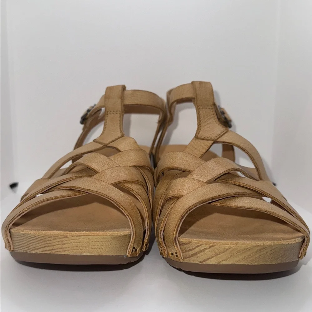 Dansko Tinley Gladiator Wedge Sandals Tan Leather Women’s EU 42 US 11.5-12